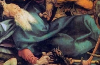 Mathis Gr�newald, Isenheimer Altar, 1510 - 1515, Die Versuchung des hl. Antonius (Ausschnitt), Mus�e d'Unterlinden, Colmar