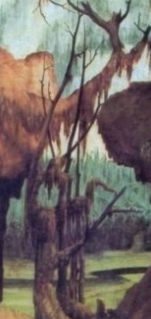 Mathis Gr�newald, Isenheimer Altar, 1510 - 1515, Antonius beim Einsiedler Paulus (Ausschnitt), Mus�e d'Unterlinden, Colmar