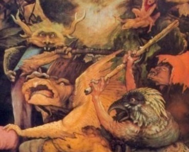 Mathis Gr�newald, Isenheimer Altar, 1510 - 1515, Die Versuchung des hl. Antonius (Ausschnitt), Mus�e d'Unterlinden, Colmar