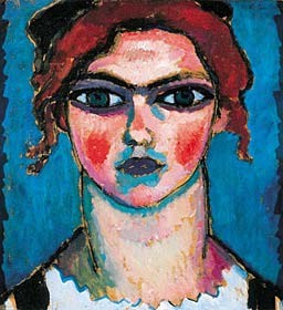 Alexej von Jawlensky (1864-1941), Junges M�dchen mit den gr�nen Augen, Oil on board, Painted circa 1910