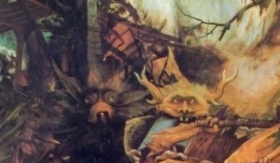 Mathis Gr�newald, Isenheimer Altar, 1510 - 1515, Die Versuchung des hl. Antonius (Ausschnitt), Mus�e d'Unterlinden, Colmar