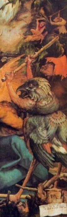 Mathis Gr�newald, Isenheimer Altar, 1510 - 1515, Die Versuchung des hl. Antonius (Ausschnitt), Mus�e d'Unterlinden, Colmar